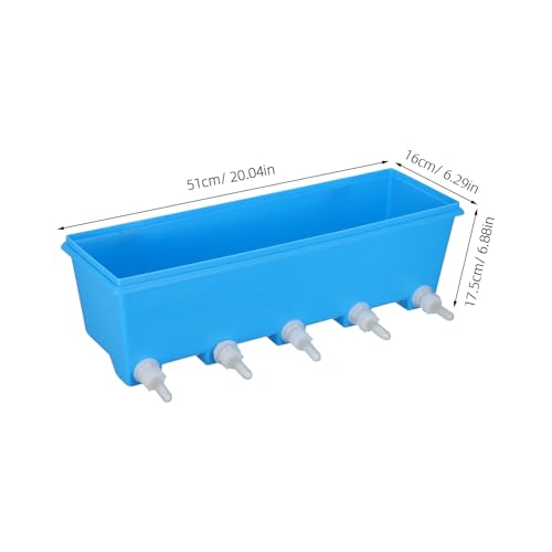 Seau d'alimentation pour bétail 8L en ABS avec 5 tétines pour élevage mobile - 3