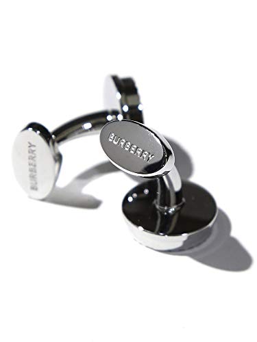 (バーバリー) BURBERRY パラジウムプレート チェックエングレイブ ラウンド カフリンクス SILVER ［BB8015270F9］シルバー / - [並行輸入品]