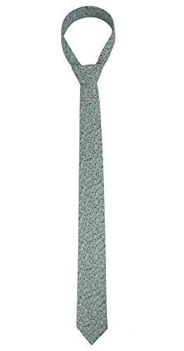 Kebocis Mens Cotton Skinny Necktie Floral Tie For Men, Sage Green #TOP3