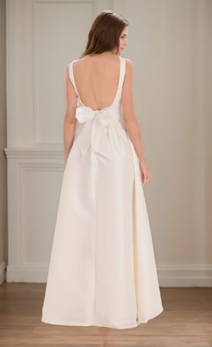 Long Satin Prom Dresses for Teens 2025 Square Neck Corset Formal Ball Gown A Line Evening Dress with Bow S024