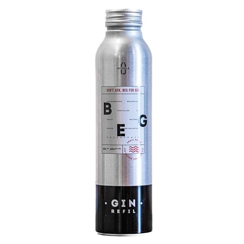 Gin BEG Brazilian Boutique Dry, 500ml, 44% Álcool, Estilo London Dry, Sabor Cítrico, 11 Botânicos