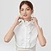 Joyci White Half Shirt False Collar Ruffle Decorative Fake Collar Detachable Layering Accessories