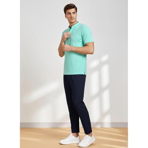 Image of Paralians Men's Regular Fit Solid Pattern Polyester Blend Track Pants with Ankle Length and Drawstring Closure Type |men Track Pants trousers