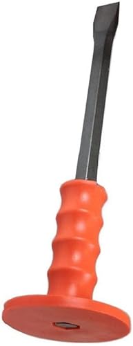 Miniatura 2 de Cincel plano frío de 1" x 12" vástago hexagonal de 3/4 pulgadas con protector de mano antideslizante absorbente de golpes