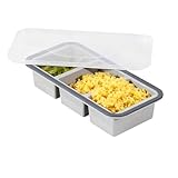 Bandeja De Silicona Para Congelador - Molde De Almacenamiento De 500 Ml, Contenedor De Alimentos Flexible | Sopa, Caldo, Salsa, Arroz, Porción Sobrante, Tapa De Cubo, Preparación De Comida, Organizado
