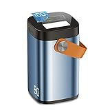 モバイルバッテリー 80000mAh 大容量 パワーバンク 小型蓄電池 ポータブルバッテリー 3入力 3出力(MicroとLightning入力ポート Type-C入出力 PD対応 2USB-A出力 22.5W最大出力) 携帯充電器 3台同時充電 LEDライト搭載 台風/防災/外出/旅行/停電対策 PSE認証済 iPhone&iPad&Android各種対応 ブルー(ブルー)