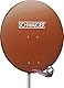 SCHWAIGER SAT-Anlage Aluminium Satelliten-Set Satellitenschüssel Quad LNB digital 8X F-Stecker 7mm SAT-Antenne Komplettset Anthrazit 74,5 x 84,5cm (Ziegelrot (RAL8012))