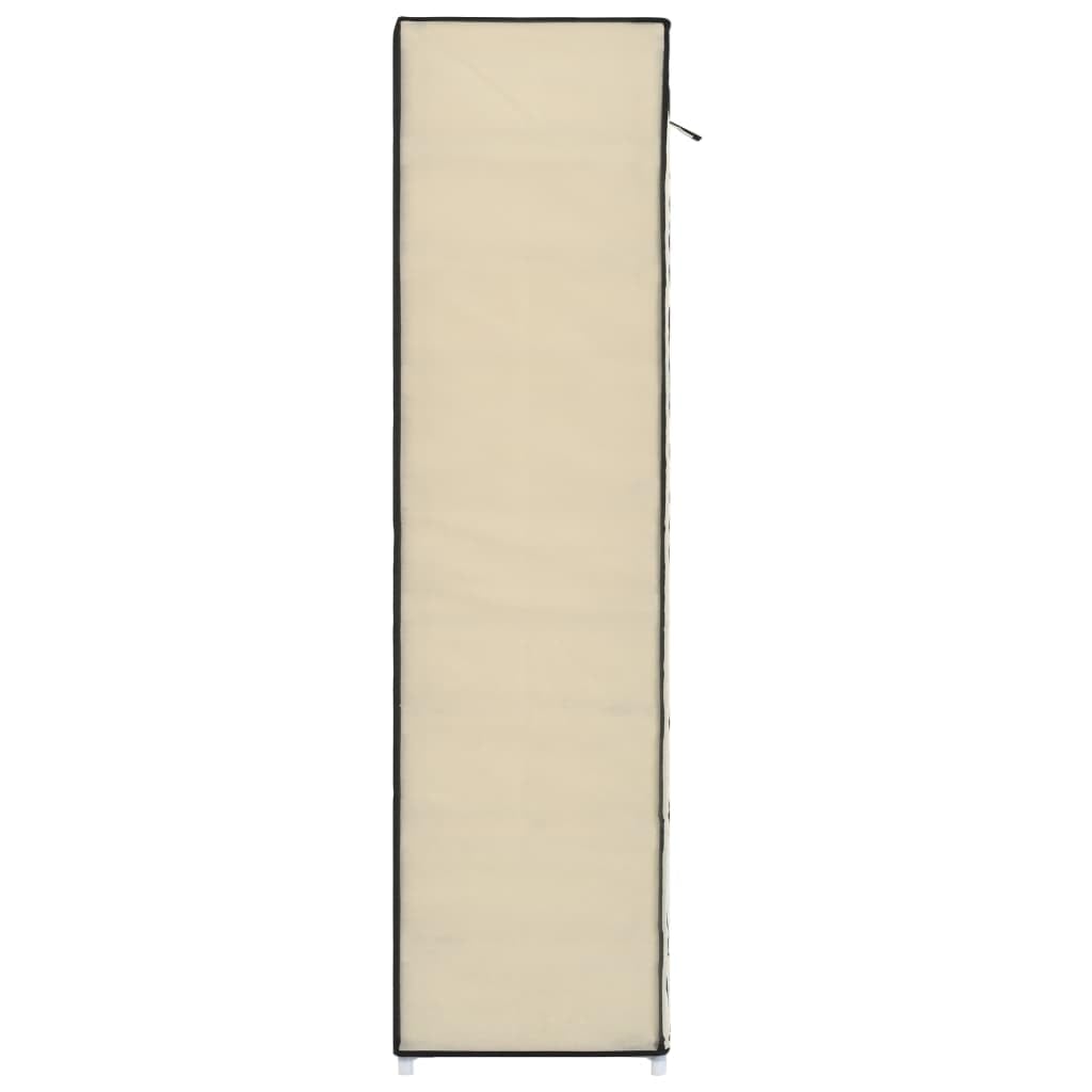 Generic Zapatero de Tela Negra, Diseño Doble de 5 Niveles, Capacidad para 30 Pares de Zapatos, Cubierta No Tejida, Fácil de Mover, Almacenamiento Oculto, Mantiene los Zapatos Libres de (Crema)