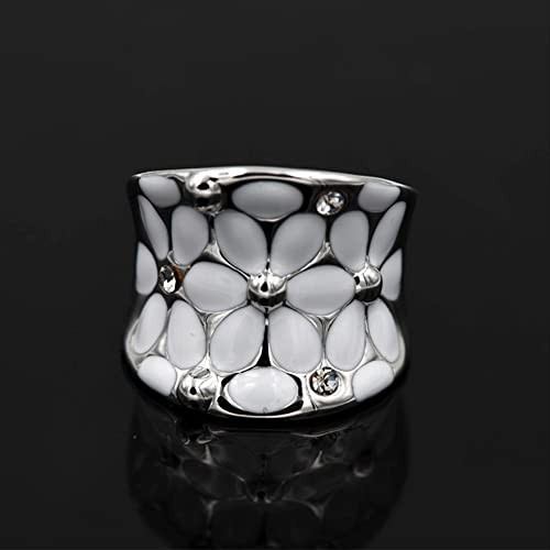 Bague argent 925 fleur zircon anti-ternissement éclat mariage durable