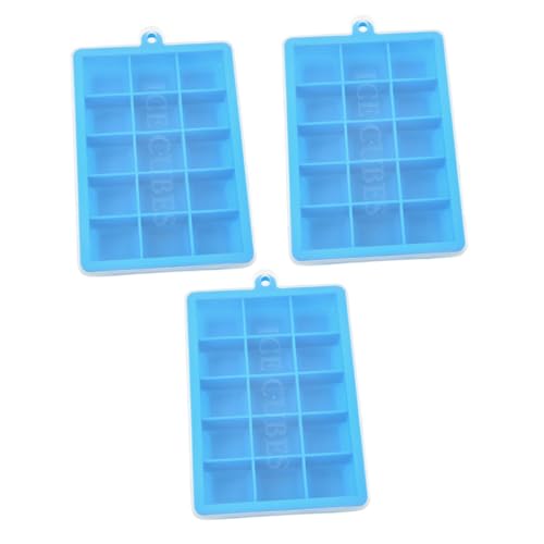 ERINGOGO 3個 家用格シリコン製氷皿 蓋付きスクエアアイストレー 簡単取り出し 滑らか表面 冷凍庫対応 カクテル ウイスキー 冷飲用