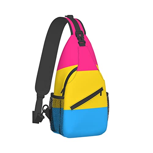 Mochila Bandolera Unisex Negra Pansexuality Pride miniatura 3