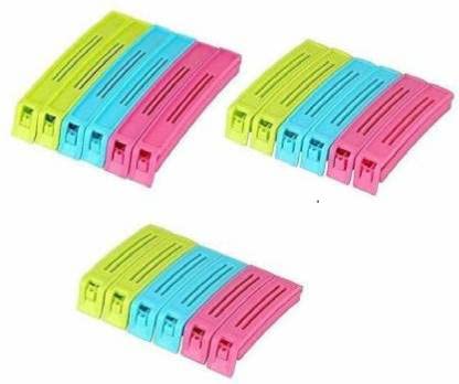 HOCKLEY Plastic Food Snack Bag Pouch Clip Sealer for Keeping Food Fresh for Home Kitchen Camping Snack Seal Sealing Bag Clips (Multi Color)
