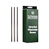 Sustainable Agave Co – Agave Fiber Unwrapped Drinking Straws – 100 Count – Plant-Based, Made With Upcycled Materials, Reusable – Brown, Regular, 8″