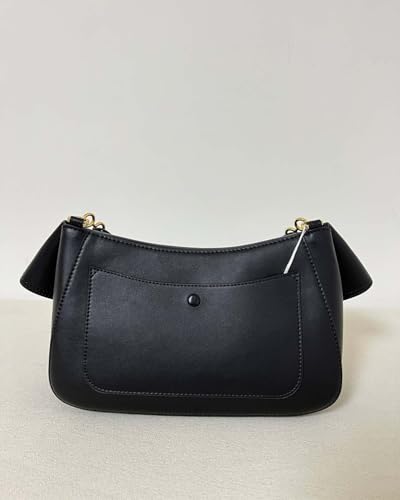 Designer-Inspired Leather Handbag for Women-Detachable Donut Chain & Tubular Strap-Multi-Way Carry Shoulder Bag (10.2in)3