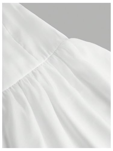 WDIRARA Girl's Sweetheart Neck Ruffle Cap Sleeve Dress Smocked Bow Back Flared A Line Dresses4