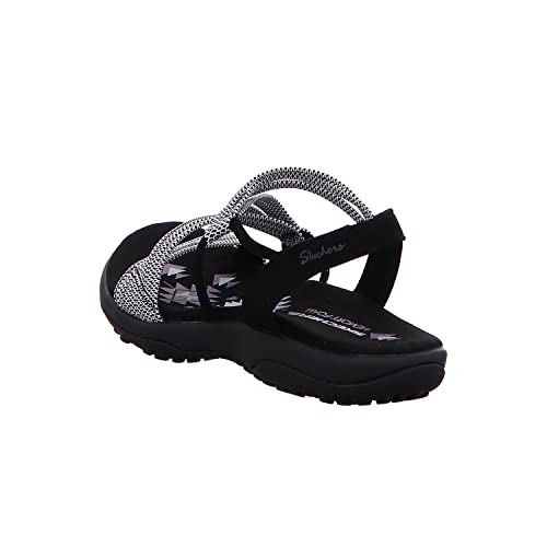 Skechers Skechers womens Reggae Slim - Skech Appeal Sandal, Black/White, 10 US