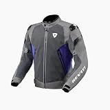 Revit Control Air H2O impermeabile Moto Tessile Giacca, grigio/blu, 2XL
