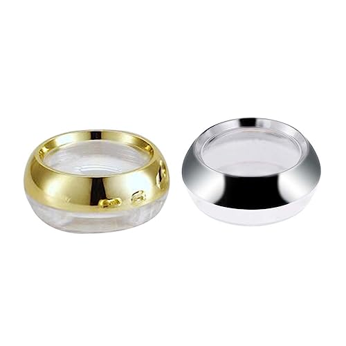 VALICLUD 2 Piezas Tarros de Viaje para de Frascos de Plástico para Cosméticos Dorado Plateado Contenedor Ligero y Portátil para Maquillaje Lociones