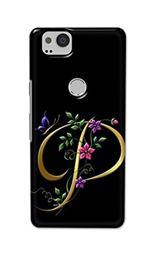 Image of Printed Hard Back Cover Case for Google Pixel 2 Back Cover (Alphabet P) -1803