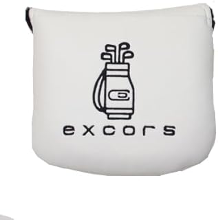 エクスコアーズ オリジナル excors Cart Bag Magnetic Mallet Putter Cover White マグネット マレットパターカバー