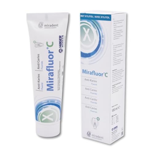 miradent Mirafluor® C Zahncreme 100 ml | für eine gründliche Reinigung von Zähnen & Zahnfleisch | Anti-Karies | Plaquevorbeugung | stärkt den Zahnschmelz | frischer Minzgeschmack | mit Xylitol