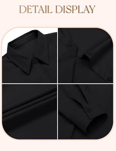 Image of IN'VOLAND Women Plus Size Button Down Shirts Long Sleeve Office Work Blouse