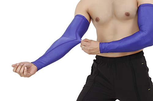 Image of NEVER LOSE Printed Arm Sleeves for Men & Women, Stretchable Breathable Compression Sports Sleeves for Gym, Cycling, Running, Driving & Outdoor Activities (Pack of 2 Pairs)