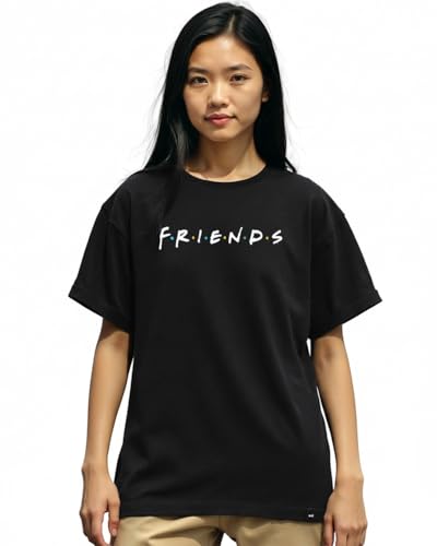 Image of Bewakoof Women's Typography 100% Cotton T-Shirt - Boyfriend Fit, Round Neck, Half Sleeves