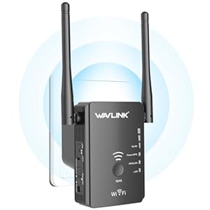 WiFi Extender Signal Booster, WiFi Booster Range Extender with Ethernet Port, Frequency Band 2.4GHz Only, 3dbi x 2, Coverage up to 1500 Sq.Ft.
