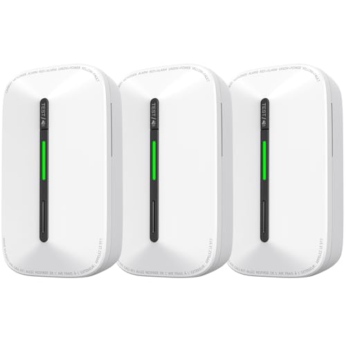 Siterlink Carbon Monoxide Detectors Plug in 10 Year Replaceable Battery Operated Co Monitor Alarm Plug and Play Co Detector Portable Carbon Monoxide Detector for Home Traval Hotel 3 Pack