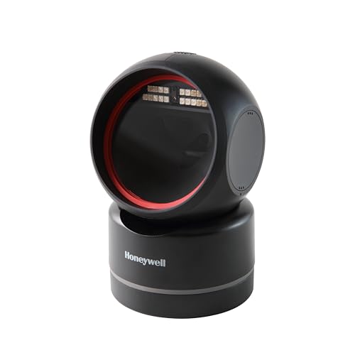 Honeywell HF680 2D Area-Imaging Barcode Scanner, USB Wired Handheld Scanner Kit, General Duty Standard Range, Reads 1D/2D/QR Codes, Black, Contact Charging, Includes 1.5m USB Cable, HF680-R1-2USB