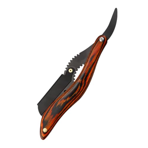 NOLITOY Wooden Razor Beard Trimmer Beard Comb Mens Grooming Blade Razor Wooden Handle