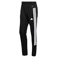 adidas Men's WORKOUT ESSENTIALS ALL-SET 3-STRIPES KNIT PANT, black/white, M