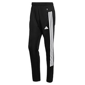 adidas Herren Workout Essentials All-Set 3-Stripes Knit Pant, Black/White, L