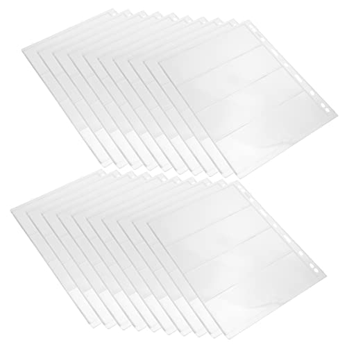 PLAFOPE 20 Hojas Álbum De Colección De Billetes Páginas Para Álbumes De Con Estándar Páginas Transparentes Para Para Coleccionar Billetes Álbum De Colección