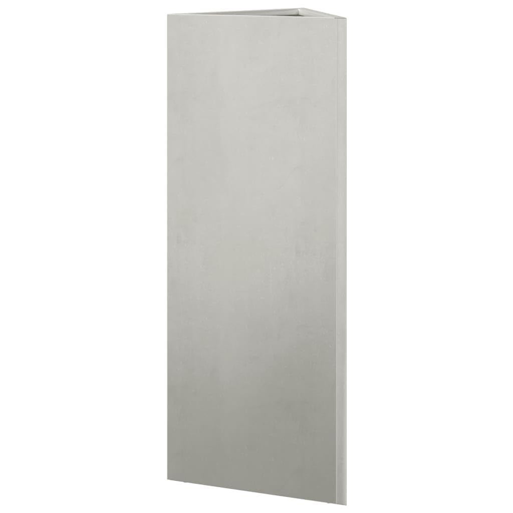 Fioriere 2 pezzi triangolari 30 x 26 x 75 cm in acciaio inossidabile | Senza fori di drenaggio, protezione contro le erbacce, per balcone patio, design salvaspazio