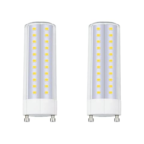 Noobibaba GU24 LED Light Bulb Daylight, GU24 T2 Spiral Light Replacement, mls18guww 18W 23W CFL Light Replacement 1600lm 5000K 2-Count Cover