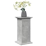 Tomostar Sockel mit Aufbewahrung, Pflanzenständer, Blumentopfständer, Betongrau, 31 x 30 x 60 cm, Holz