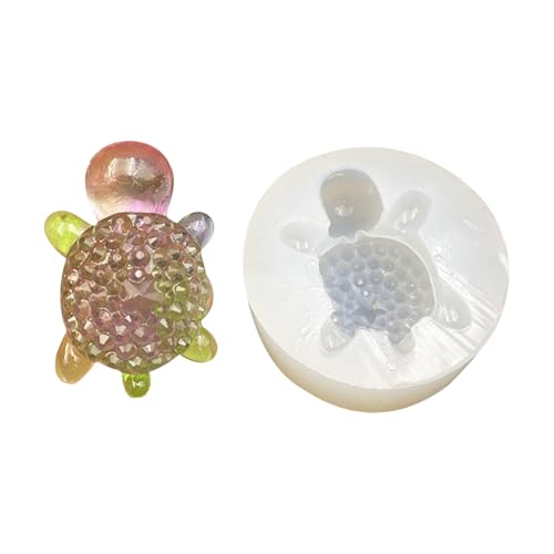 Beimus Molde de silicona resistente para decoración de tortugas de diamantes, accesorio de arte de tortugas caseras y