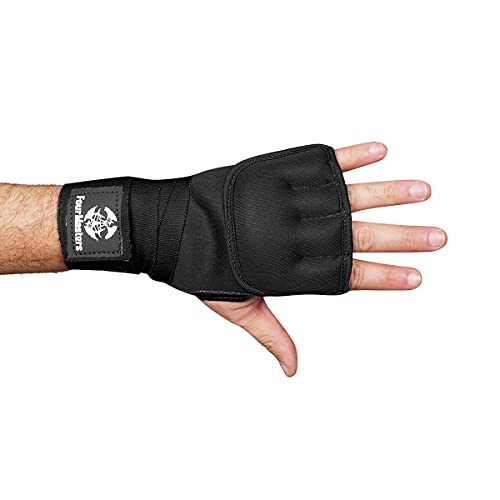 Kit Bandagem Rápida + Caneleira com Pé Muay Thai MMA Boxe