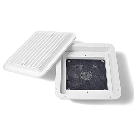 Air Vent Ventilation Fan for Motorhome - RV Roof Vent Silent Cooling Exhaust Fan 12V - Side Exhaust Port RV Vent Fan Smoke Dome Vent Cover
