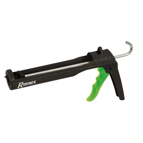 Ribimex Pistola per Silicone e Sigillanti Manuale, in Plastica Leggera e Resistente, Adatta anche per Cartucce di Colla e Mastice, per Uso Domestico e Professionale - PRPSMC
