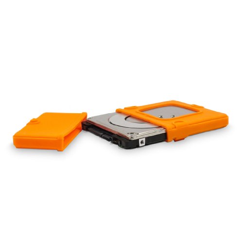 FANTEC silikonowe etui ochronne (Protection Sleeve do dysków twardych 6,35 cm (2,5 cala), absorbuje wibracje urządzenia, amortyzuje wstrząsy i wstrząsy, pomarańczowe