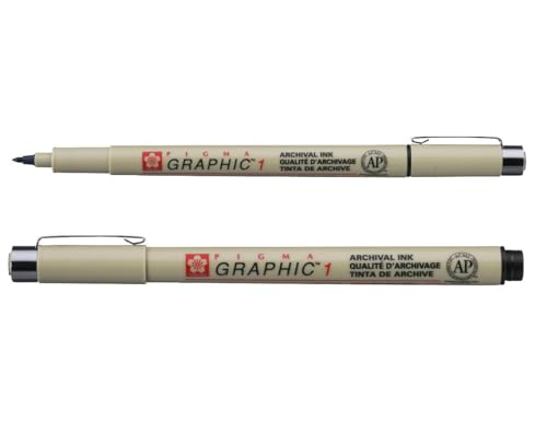 PIGMA MICRON Sakura Graphic 1 Black, 2 szt. i 1 karta