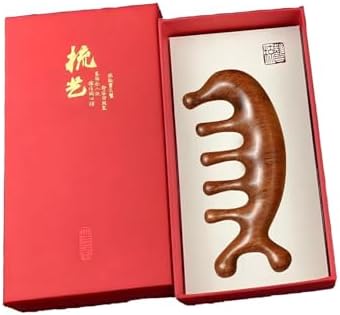 Sandalwood Massage Comb Gift Set - 7-Prong Wooden Scalp Massager & Gua Sha Tool for Head, Neck, Face, Shoulders - Ergonomic Handheld Scraper with Natural Finish, Ready-to-Gift Box image 5