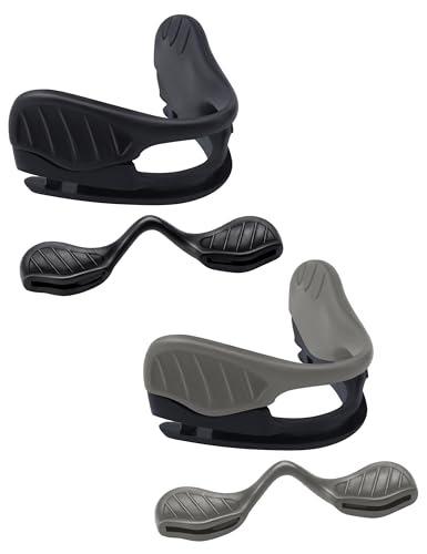 Image of BLAZERBUCK Replacement Nose Pads Nose Pieces for Oakley M Frame Series Sunglasses - Black + Grey