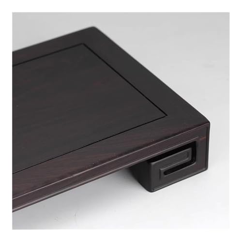 Expositor de pergamino rectangular M con pedestal sándalo morado para jarrón y té 5