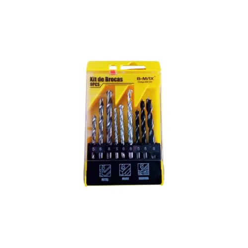 Kit Completo com 21 Brocas (13 para Metal e 8 para Madeira) – Diâmetros de 1,5mm a 10mm para Máxima