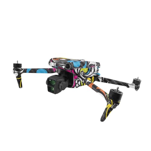 Image of MightySkins Carbon Fiber Skin Compatible with DJI Air 3 - Swirly | Protective, Durable Textured Carbon Fiber Finish | Easy to Apply, Remove, and Change Styles