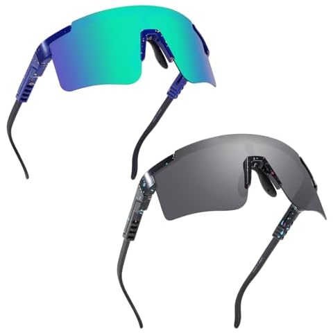 MARIDA 2Packs Sunglasses for Men&Women, UV400 Protection Sports Sunglasses With Adjustable Temple Cover